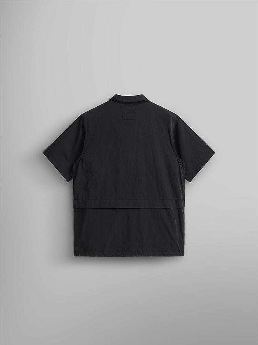 Men Alpha Industries Outerwear | Short Sleeve Multi Pocket Zippered Shirt Jacket