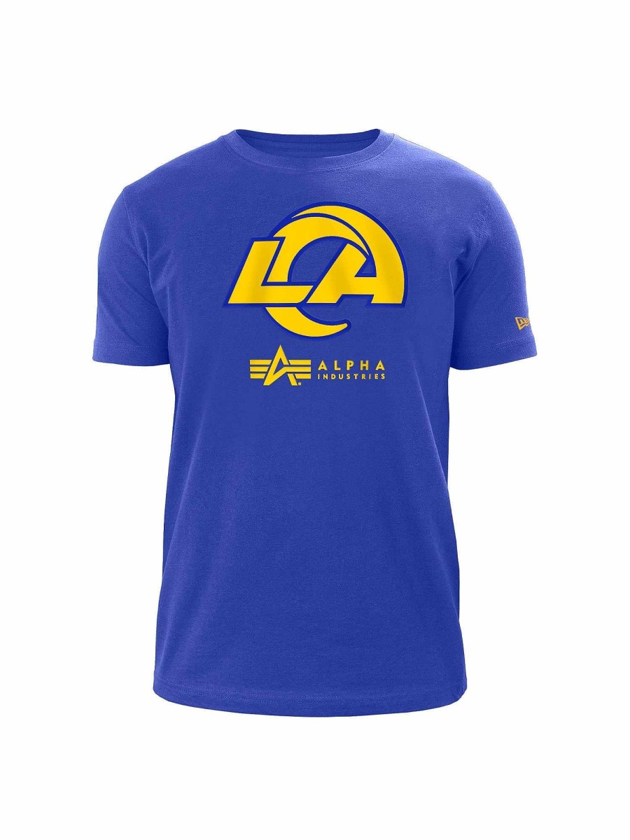 Nfl Alpha Industries Nfl X Alpha X New Era - Tees | Los Angeles Rams X Alpha X New Era T-Shirt Blue