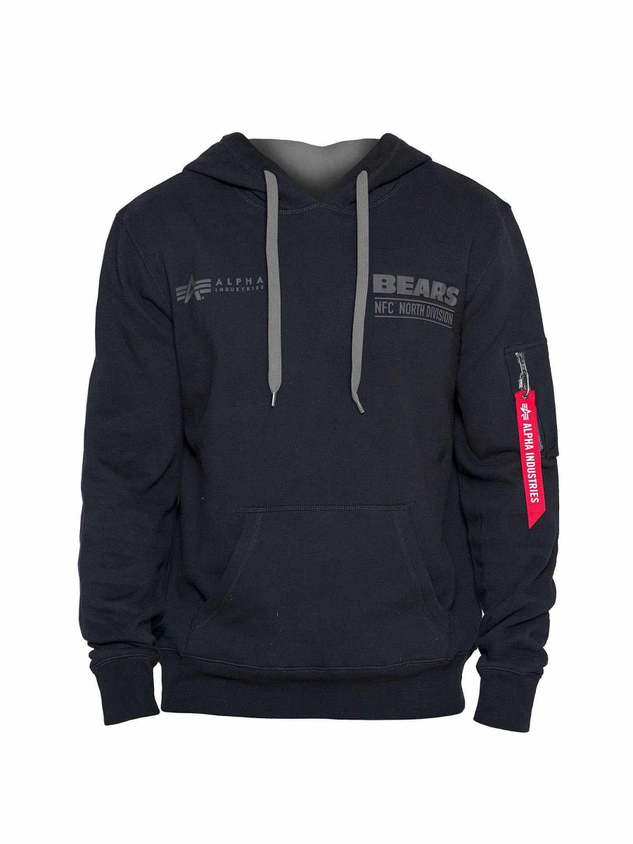 Nfl Alpha Industries Nfl X Alpha X New Era - Hoodies | Chicago Bears X Alpha X New Era Hoodie Black