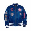 Mlb Alpha Industries Mlb X Alpha X New Era - Bomber Jackets | Chicago Cubs X Alpha X New Era Ma-1 Bomber Jacket Pacific Blue