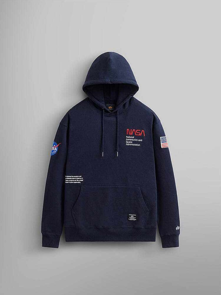 Women Alpha Industries Hoodies + Sweatshirts | Nasa Worm Logo Hoodie