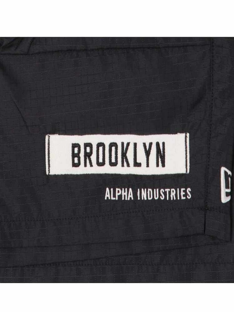 Nba Alpha Industries Nba X Alpha X New Era - Hoodies, Tees, & Shorts | Brooklyn Nets X Alpha X New Era Nylon Shorts Black