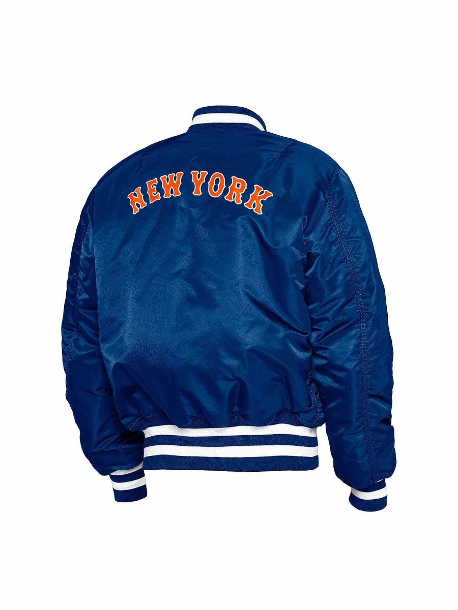Mlb Alpha Industries Mlb X Alpha X New Era - Bomber Jackets | New York Mets X Alpha X New Era Ma-1 Bomber Jacket Pacific Blue