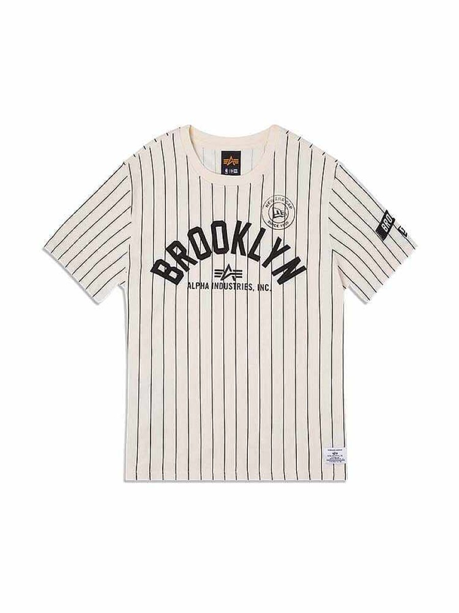 Nba Alpha Industries Nba X Alpha X New Era - Hoodies, Tees, & Shorts | Brooklyn Nets X Alpha X New Era Tee White
