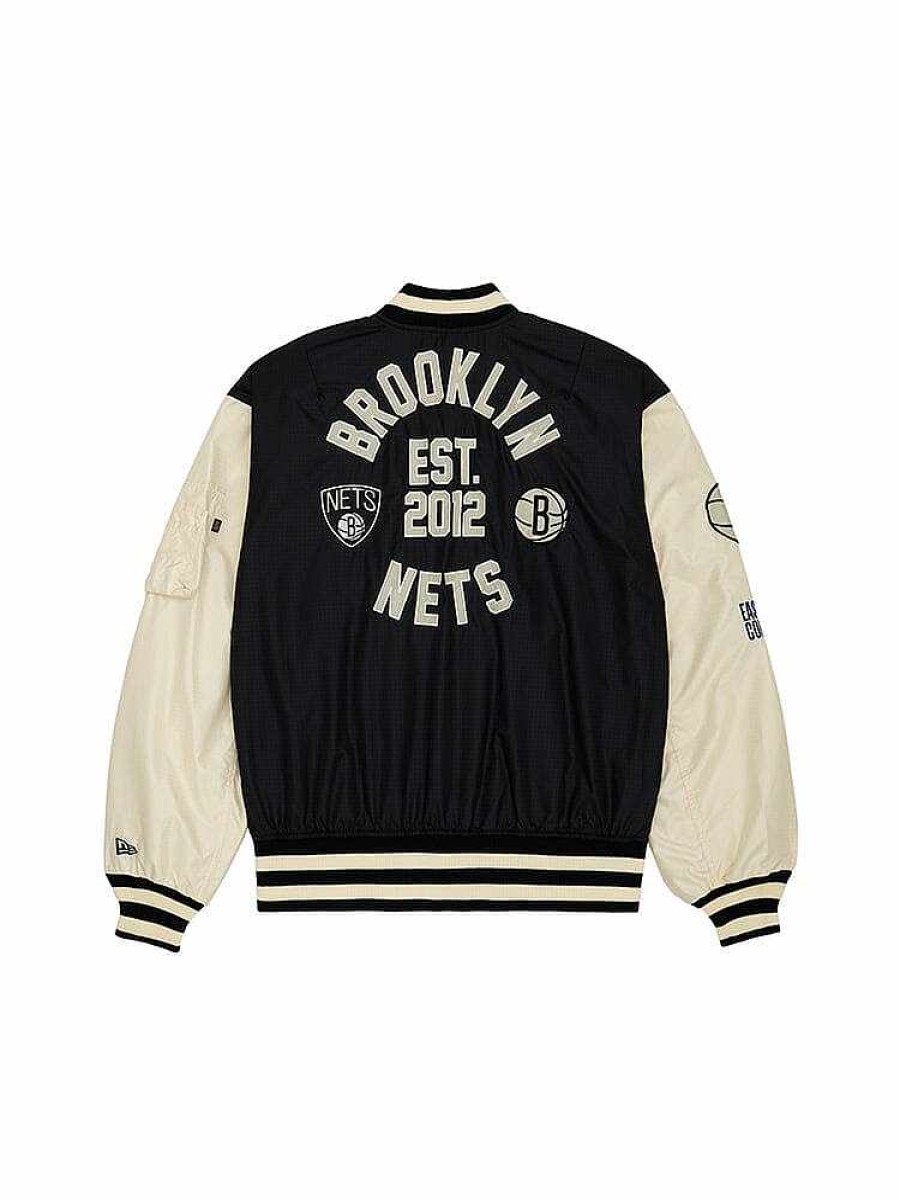 Nba Alpha Industries Nba X Alpha X New Era - Bomber Jackets | Brooklyn Nets X Alpha X New Era L-2B Bomber Jacket Black