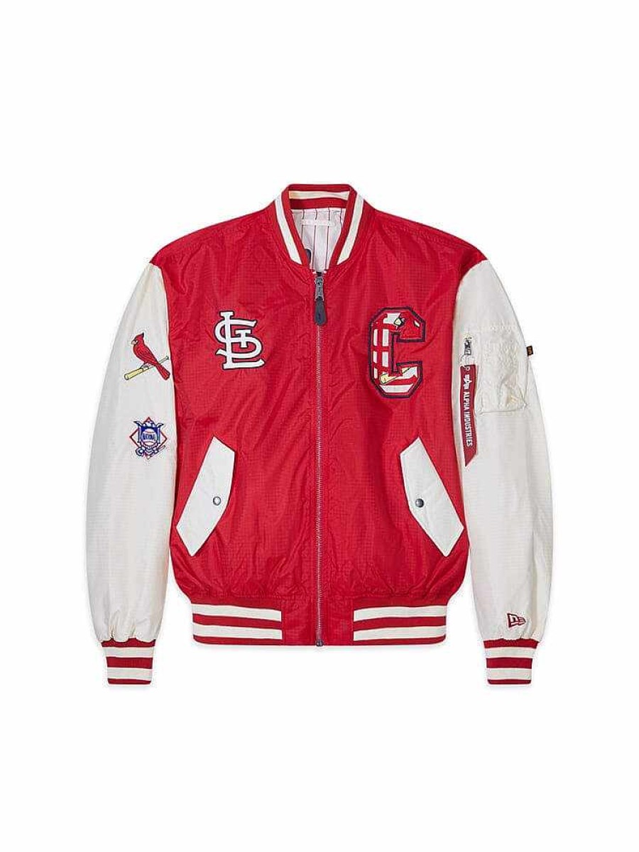 Mlb Alpha Industries Mlb X Alpha X New Era - Bomber Jackets | St. Louis Cardinals X Alpha X New Era L-2B Bomber Jacket Red