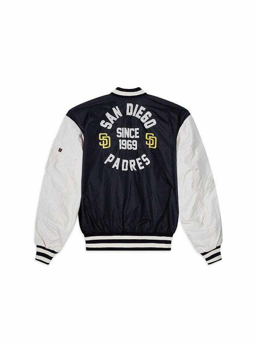 Mlb Alpha Industries Mlb X Alpha X New Era - Bomber Jackets | San Diego Padres X Alpha X New Era L-2B Bomber Jacket Black