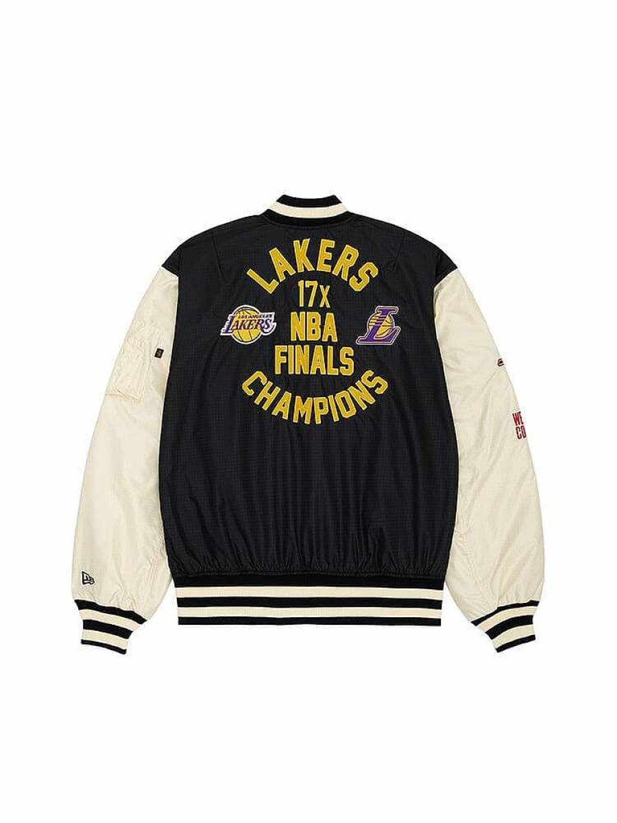 Nba Alpha Industries Nba X Alpha X New Era - Bomber Jackets | Los Angeles Lakers X Alpha X New Era L-2B Bomber Jacket Black