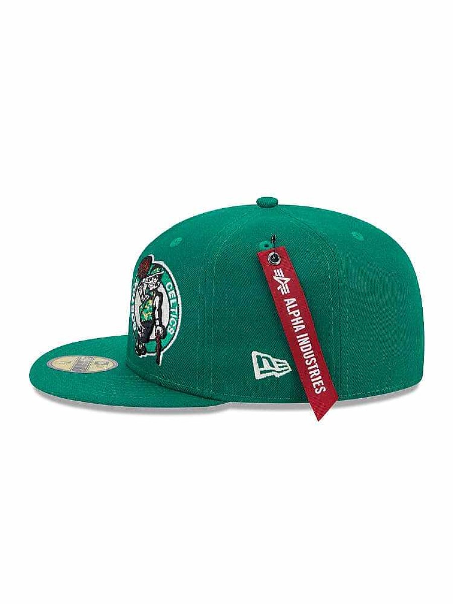 Nba Alpha Industries Nba X Alpha X New Era - Hats | Boston Celtics X Alpha X New Era 59Fifty Fitted Cap Green