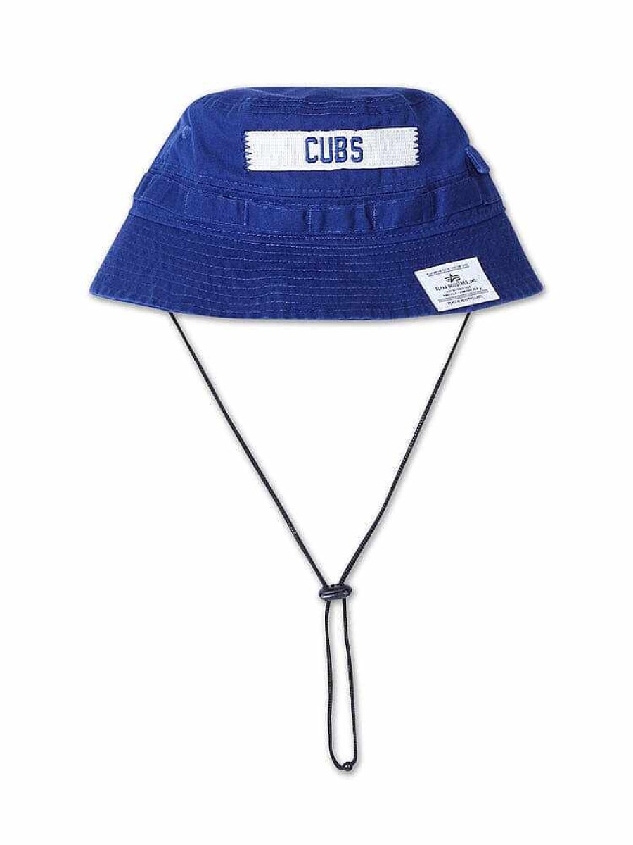 Mlb Alpha Industries Mlb X Alpha X New Era - Caps | Chicago Cubs X Alpha X New Era Bucket Hat (Historic Logo) Dark Blue