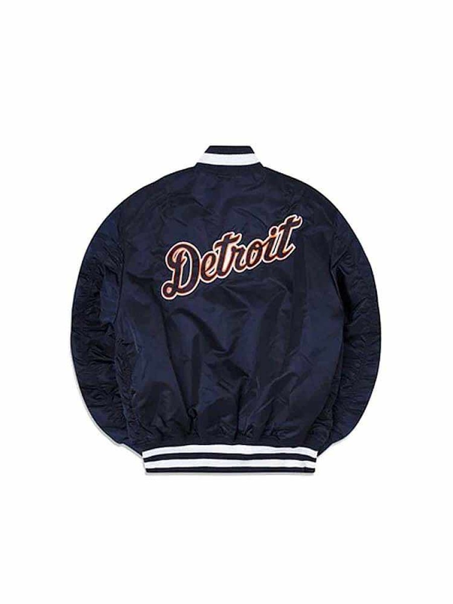 Mlb Alpha Industries Mlb X Alpha X New Era - Bomber Jackets | Detroit Tigers X Alpha X New Era Ma-1 Bomber Jacket Replica Blue