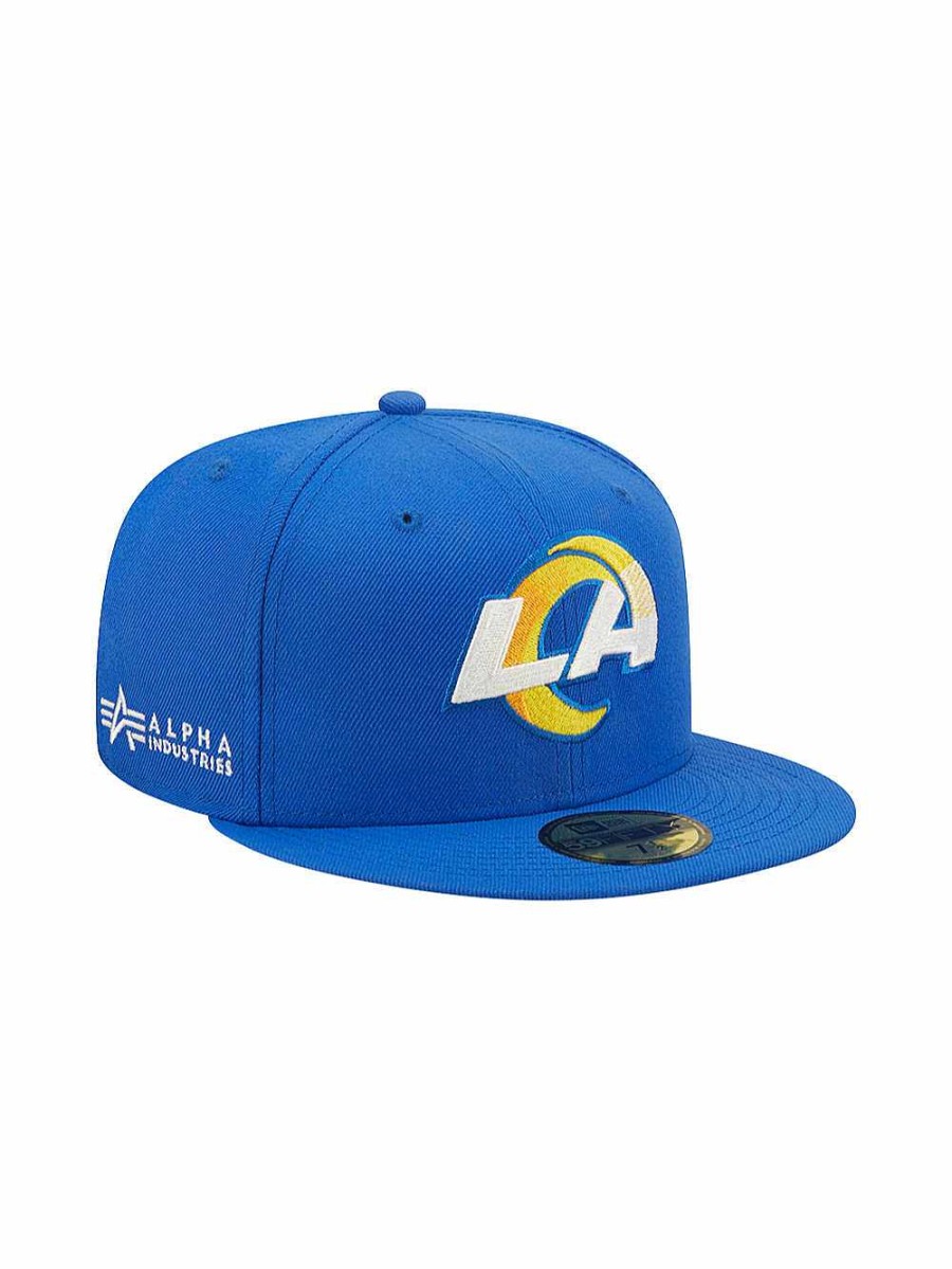 Nfl Alpha Industries Nfl X Alpha X New Era - Caps | Los Angeles Rams X Alpha X New Era 59Fifty Fitted Cap Bright Blue