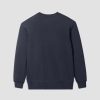 Men Alpha Industries Hoodies + Sweatshirts | Essential Washed Crewneck Replica Blue