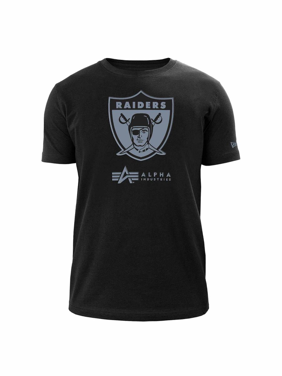 Nfl Alpha Industries Nfl X Alpha X New Era - Tees | Las Vegas Raiders X Alpha X New Era Tee (Historic Logo) Black