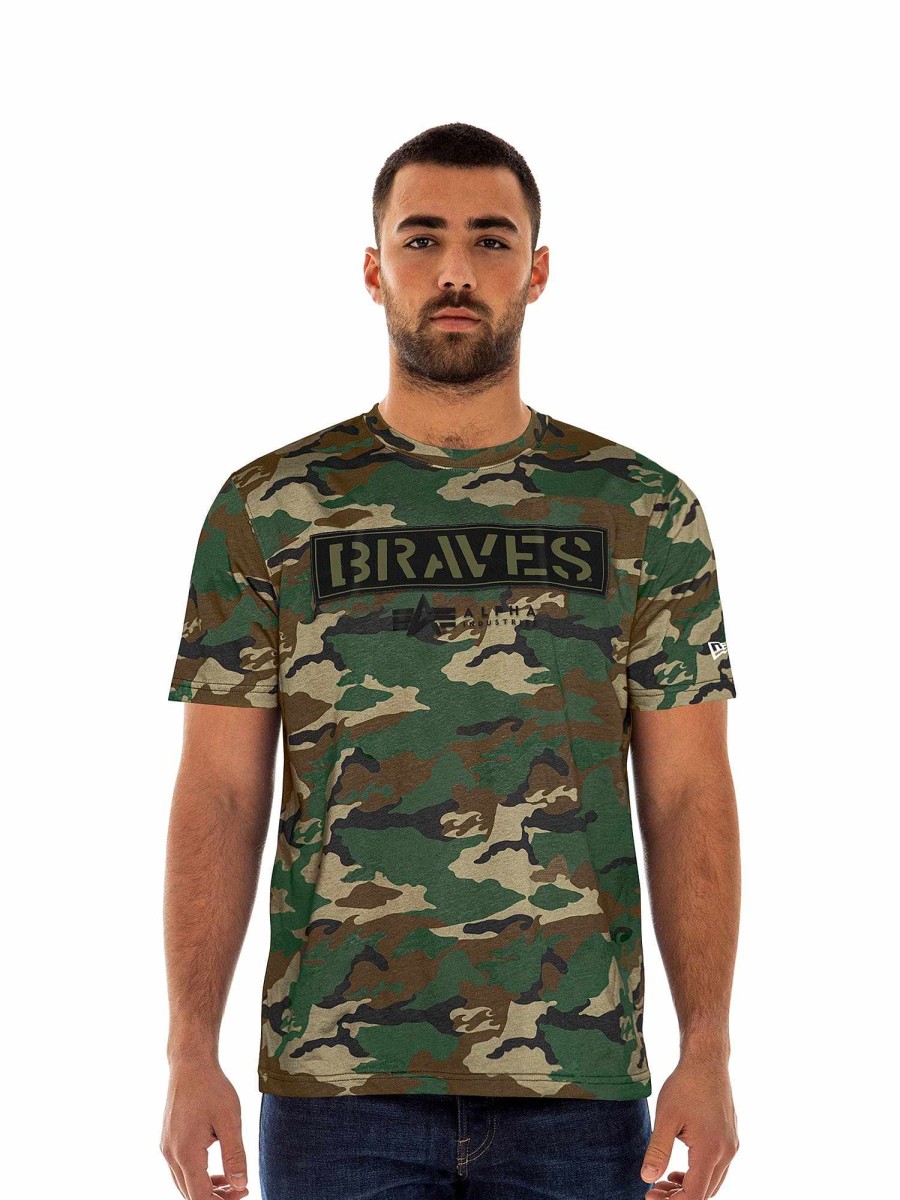 Mlb Alpha Industries Mlb X Alpha X New Era - Hoodies, Tees, & Shorts | Atlanta Braves X Alpha X New Era T-Shirt Camo