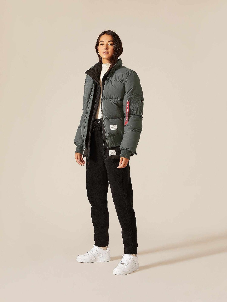 Women Alpha Industries Outerwear | Ma-1 Quilted Bomber Jacket Gunmetal