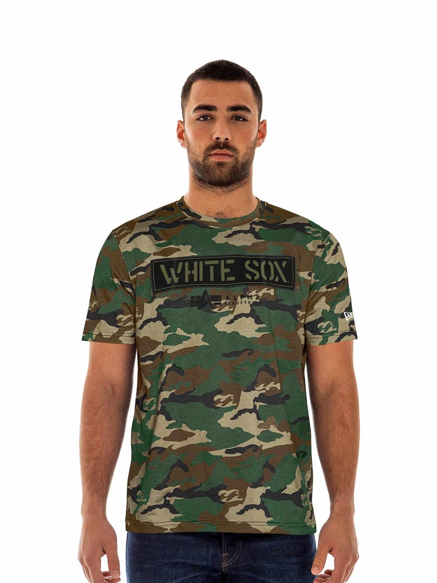 Mlb Alpha Industries Mlb X Alpha X New Era - Hoodies, Tees, & Shorts | Chicago White Sox X Alpha X New Era T-Shirt Camo
