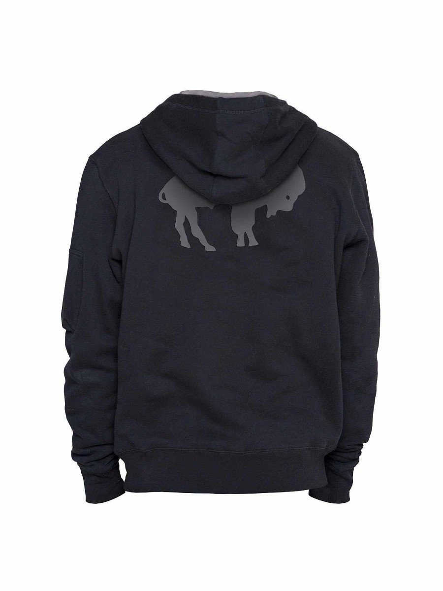 Nfl Alpha Industries Nfl X Alpha X New Era - Hoodies | Buffalo Bills X Alpha X New Era Hoodie (Historic Logo) Black