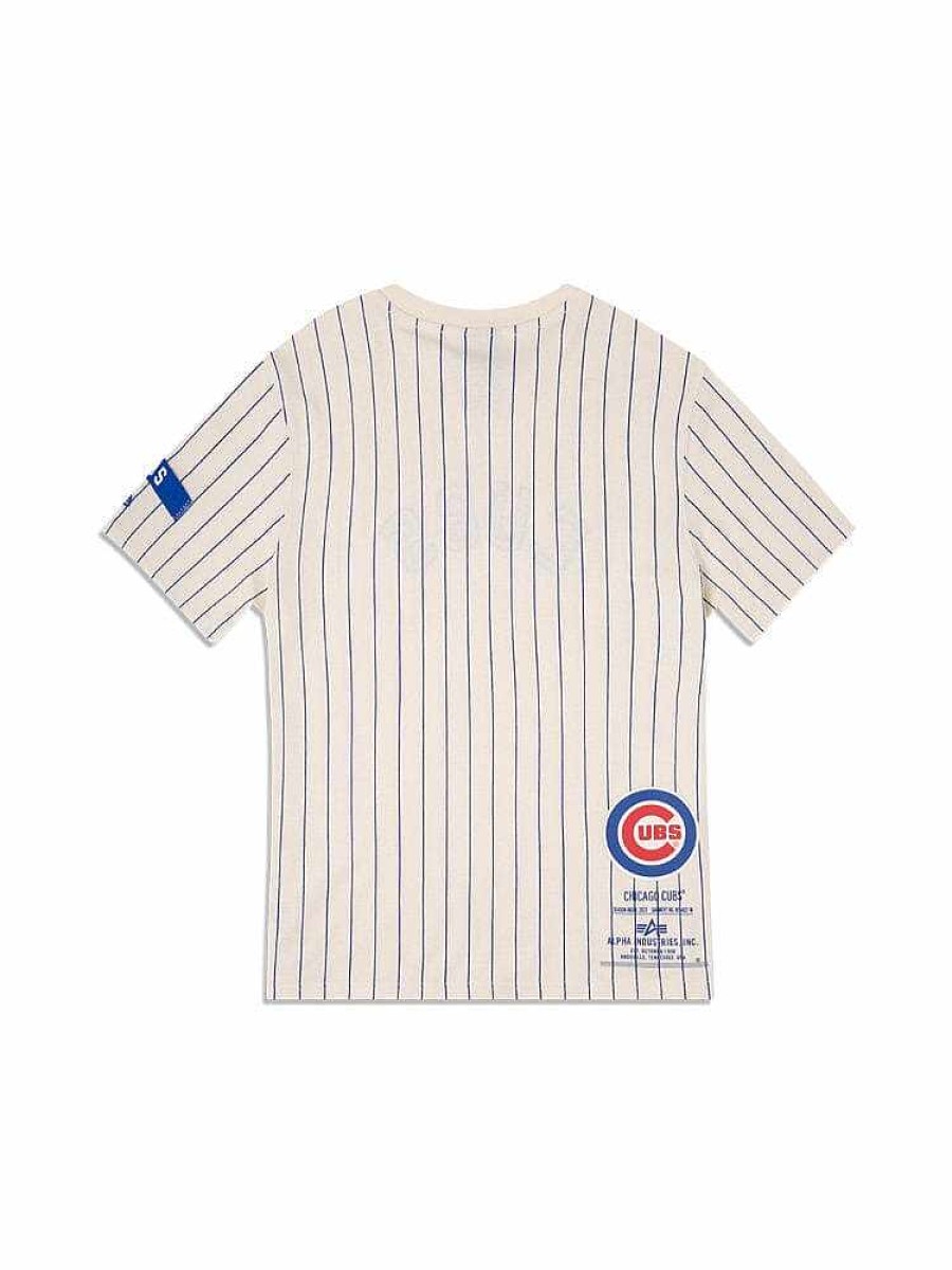 Mlb Alpha Industries Mlb X Alpha X New Era - Hoodies, Tees, & Shorts | Chicago Cubs X Alpha X New Era Tee White