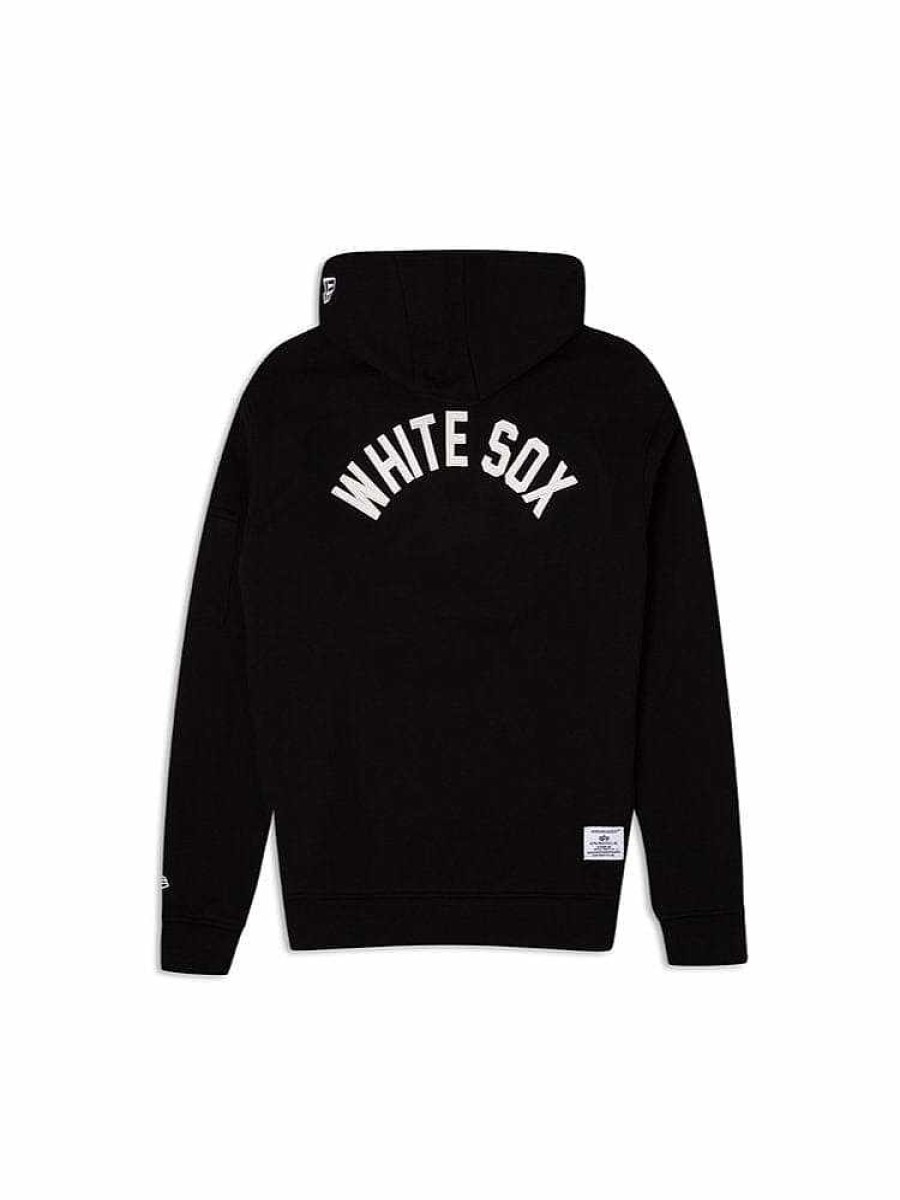 Mlb Alpha Industries Mlb X Alpha X New Era - Hoodies, Tees, & Shorts | Chicago White Sox X Alpha X New Era Hoodie Black