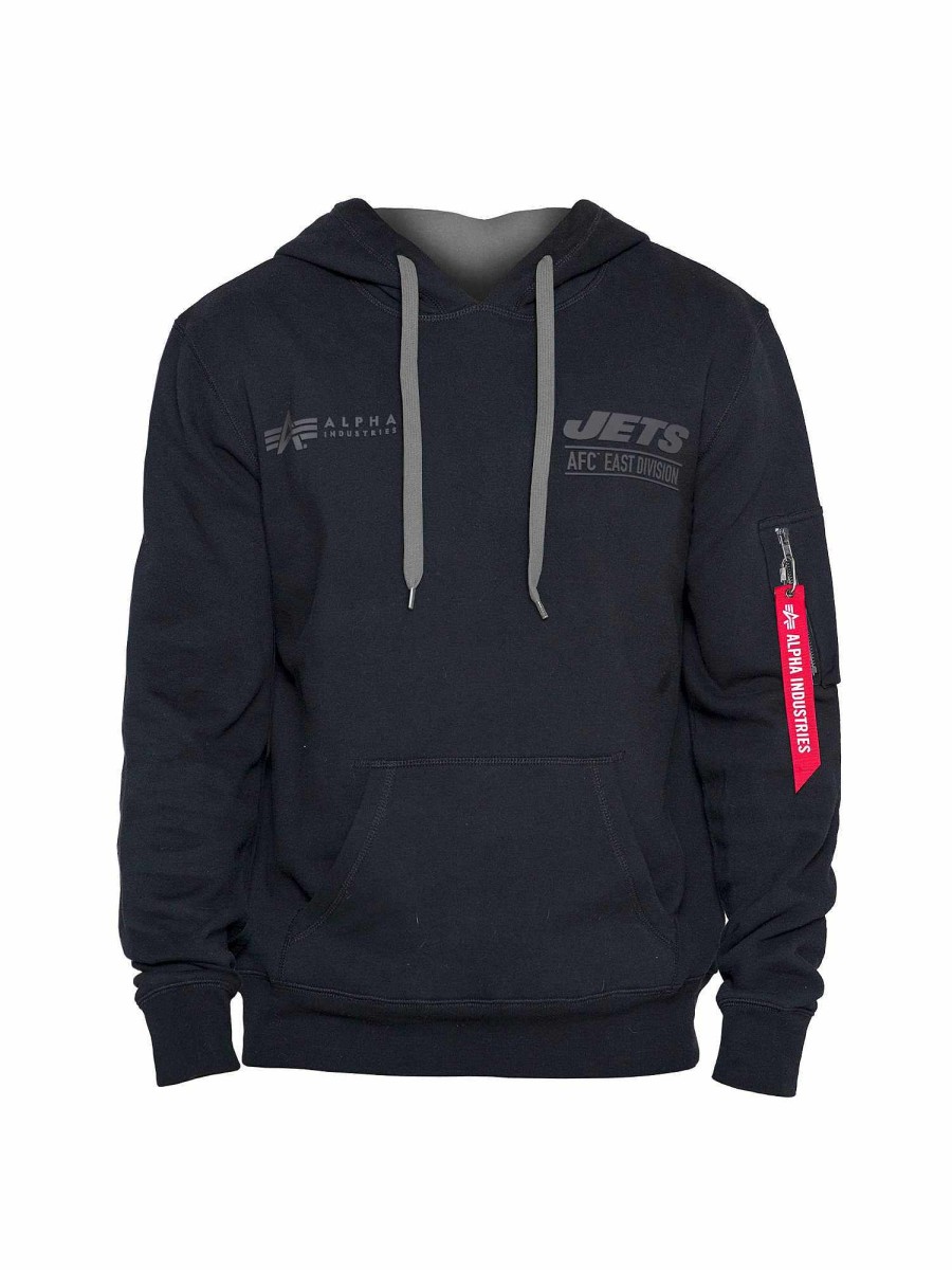 Nfl Alpha Industries Nfl X Alpha X New Era - Hoodies | New York Jets X Alpha X New Era Hoodie Black