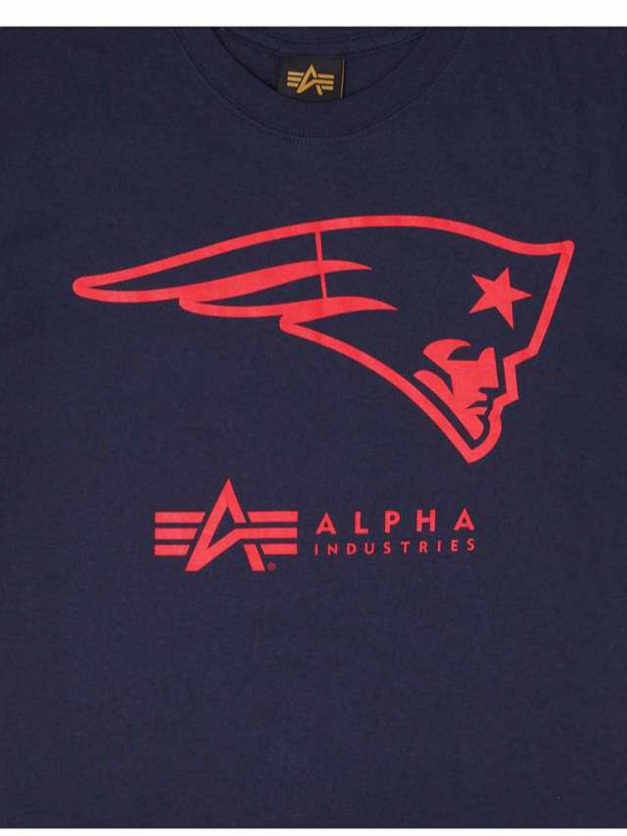Nfl Alpha Industries Nfl X Alpha X New Era - Tees | New England Patriots X Alpha X New Era T-Shirt Blue