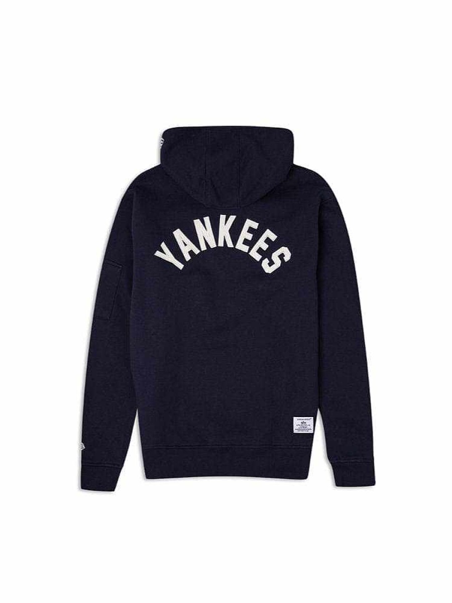 Mlb Alpha Industries Mlb X Alpha X New Era - Hoodies, Tees, & Shorts | New York Yankees X Alpha X New Era Hoodie Navy