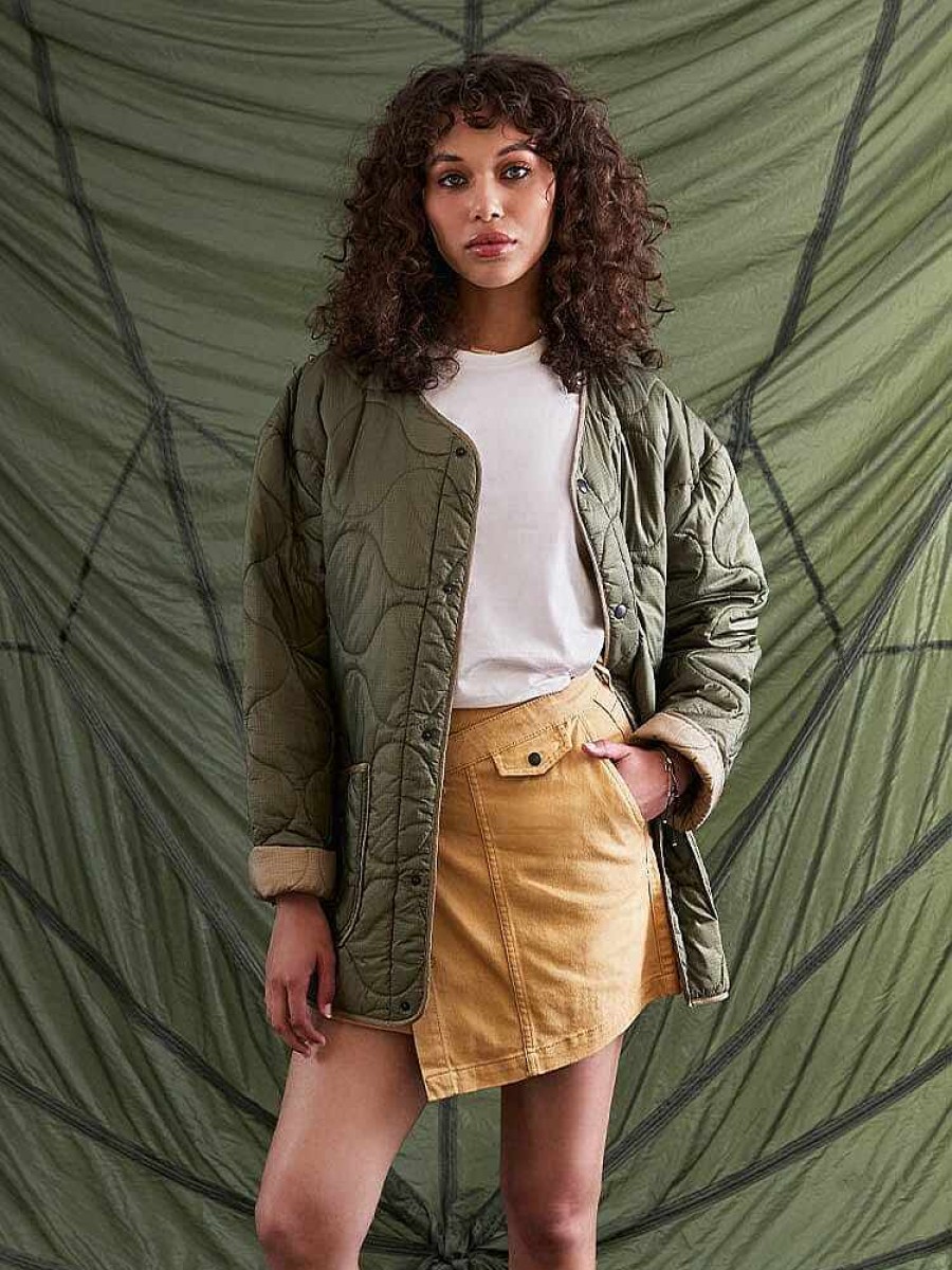 Women Alpha Industries Outerwear | Contrast Quilted Liner W Og