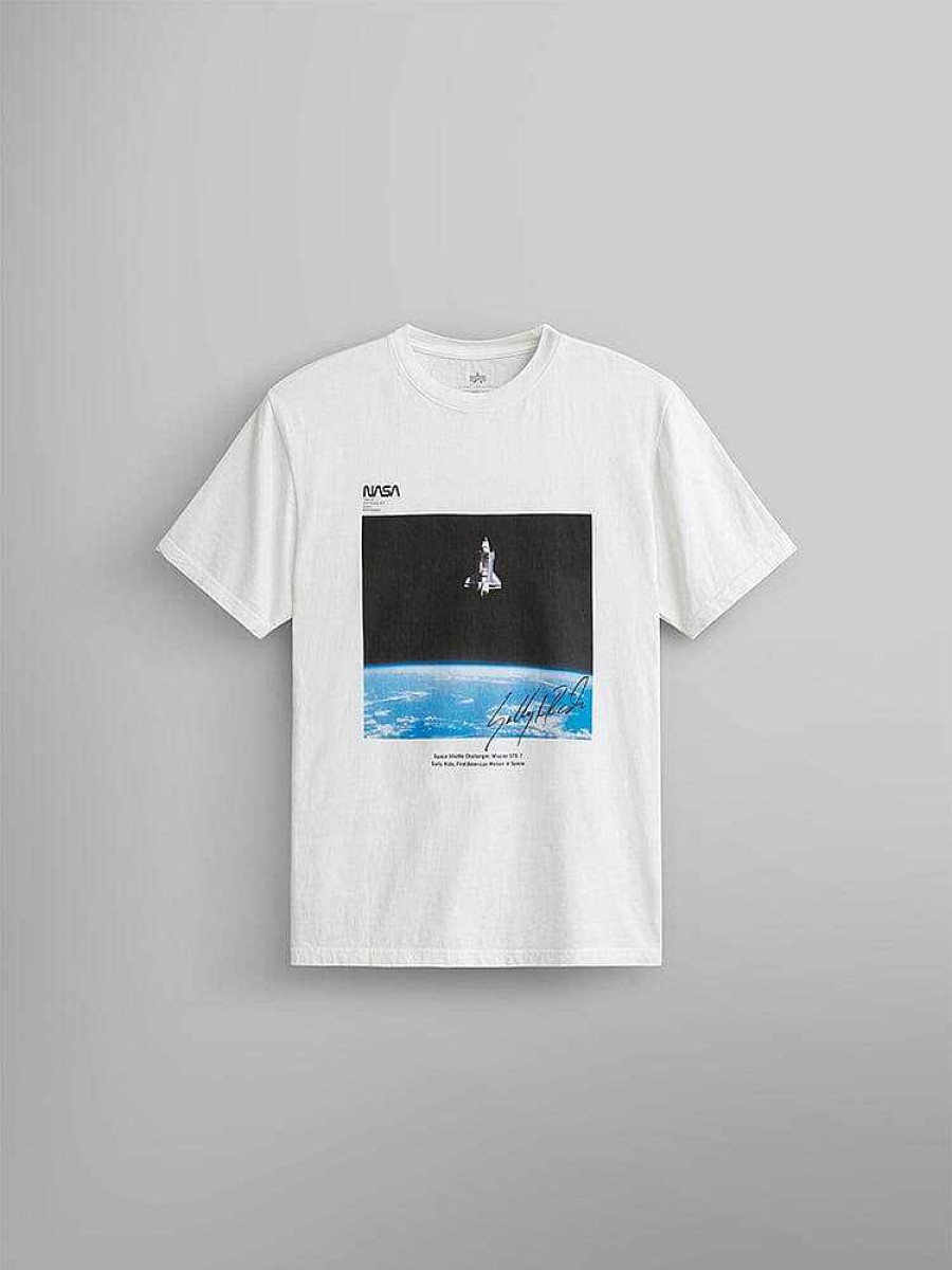 Men Alpha Industries T-Shirts | Nasa Sts-7 Space Tee