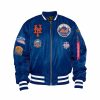 Mlb Alpha Industries Mlb X Alpha X New Era - Bomber Jackets | New York Mets X Alpha X New Era Ma-1 Bomber Jacket Pacific Blue