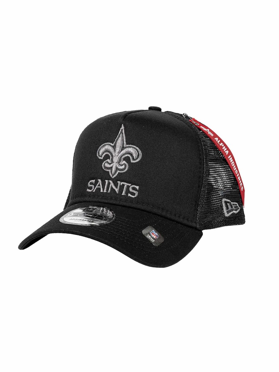 Nfl Alpha Industries Nfl X Alpha X New Era - Caps | New Orleans Saints X Alpha X New Era 940 Cap Black