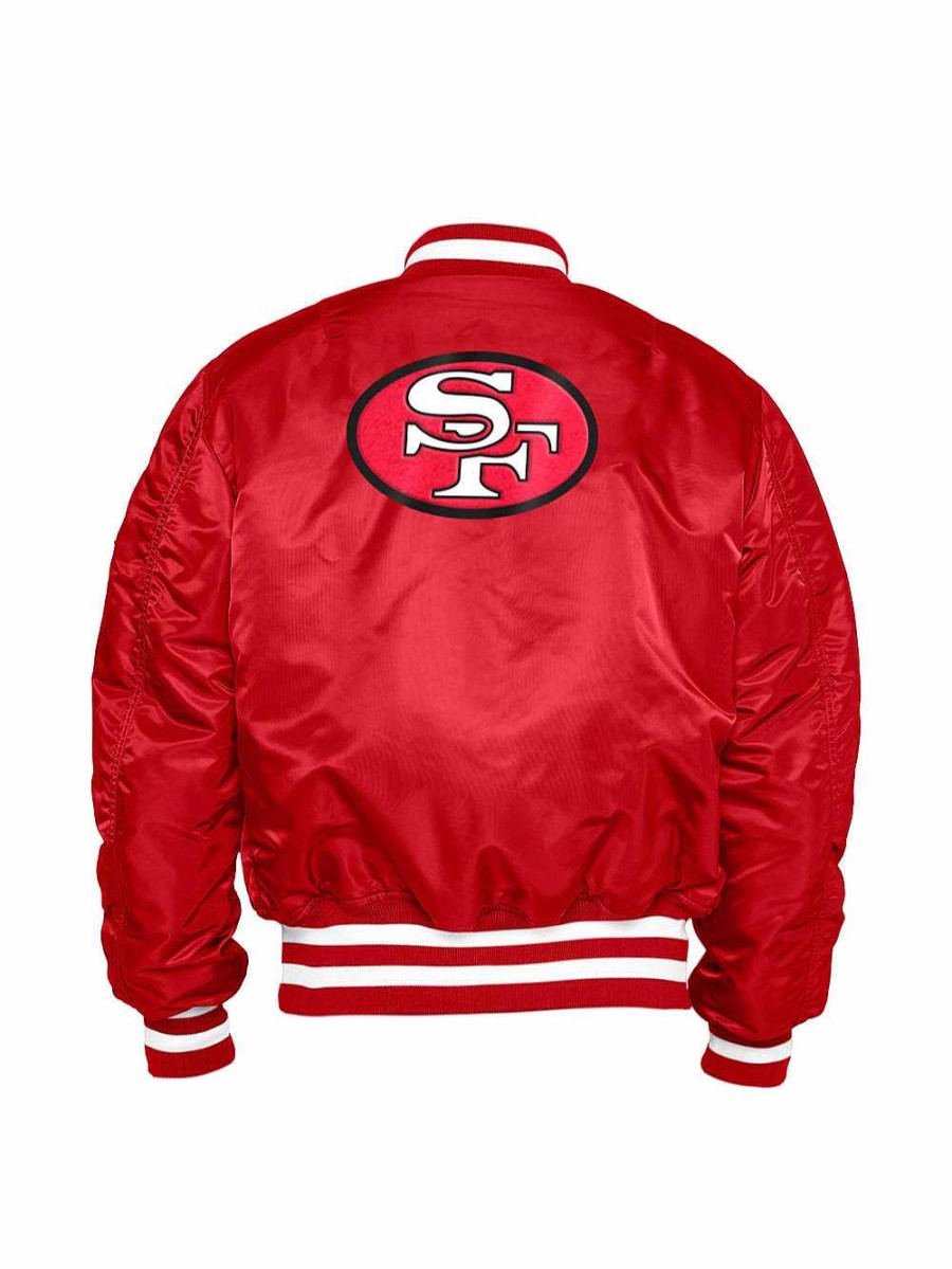 Nfl Alpha Industries Nfl X Alpha X New Era - Bomber Jackets | San Francisco 49Ers X Alpha X New Era Ma-1 Bomber Jacket (Historic Logo) Speed Red