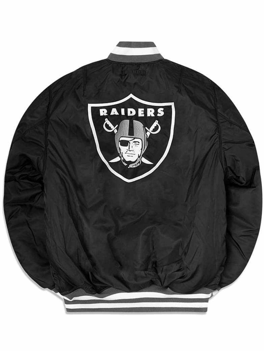 Nfl Alpha Industries Nfl X Alpha X New Era - Bomber Jackets | Las Vegas Raiders X Alpha X New Era Ma-1 Bomber Jacket Black