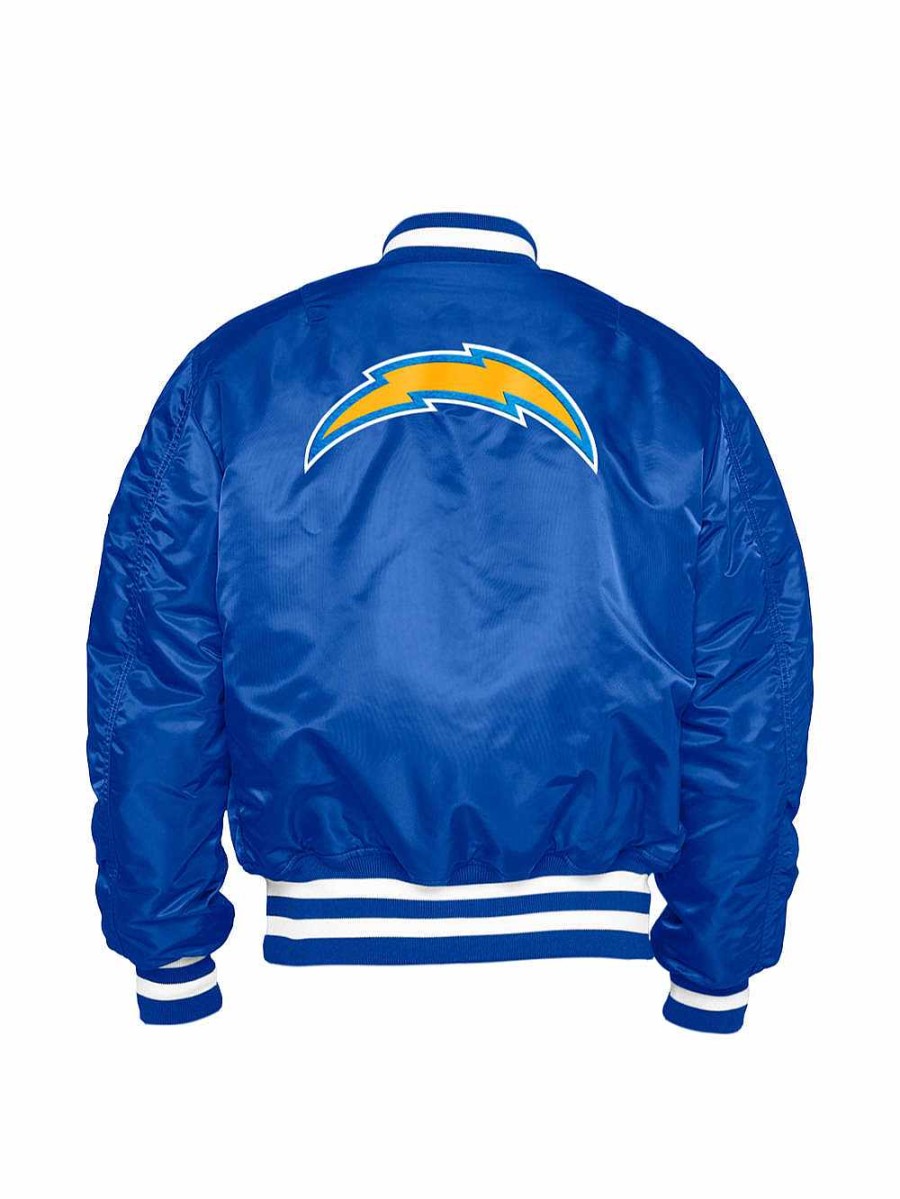 Nfl Alpha Industries Nfl X Alpha X New Era - Bomber Jackets | Los Angeles Chargers X Alpha X New Era Ma-1 Bomber Jacket Pacific Blue