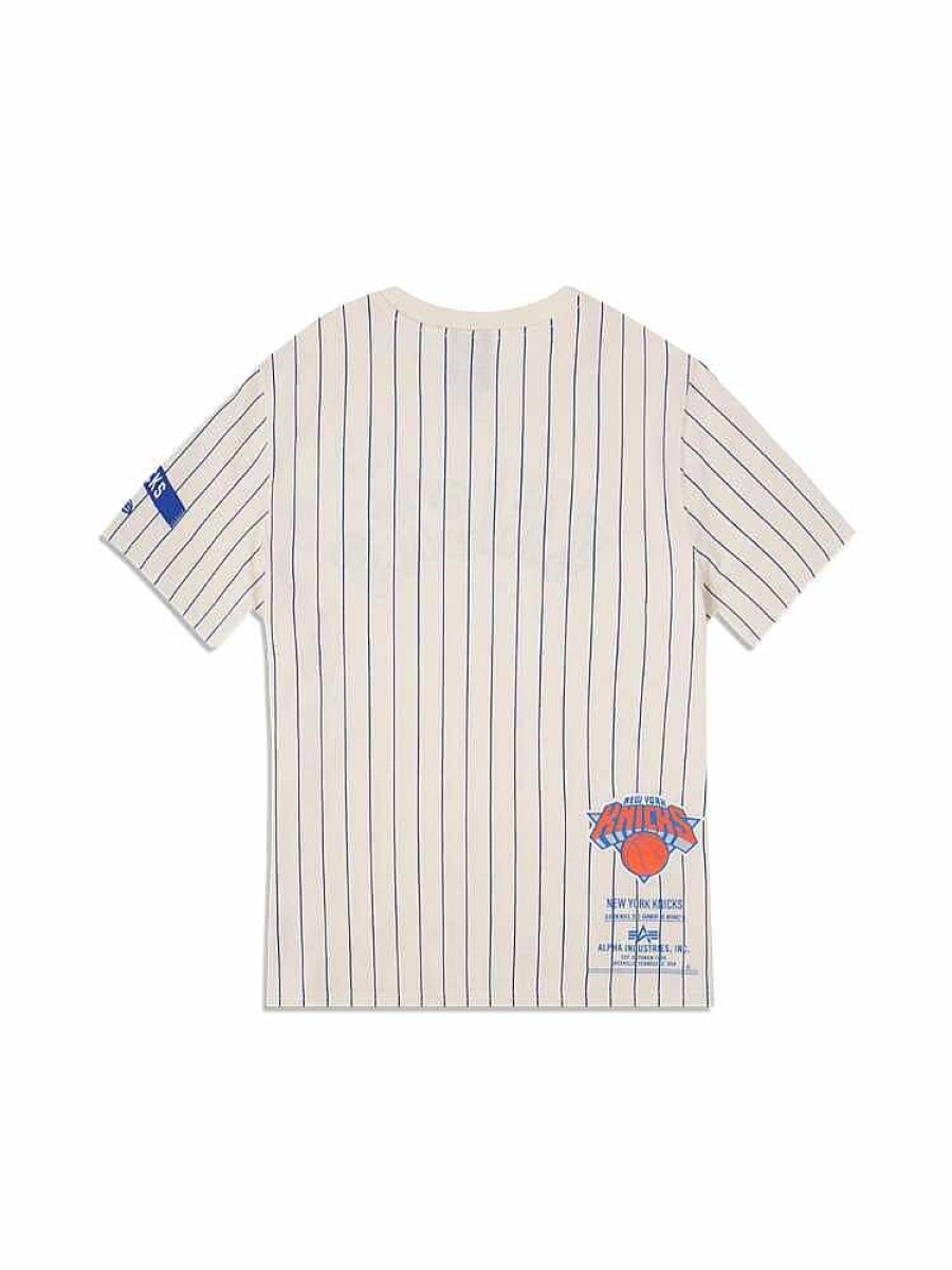 Nba Alpha Industries Nba X Alpha X New Era - Hoodies, Tees, & Shorts | New York Knicks X Alpha X New Era Tee White