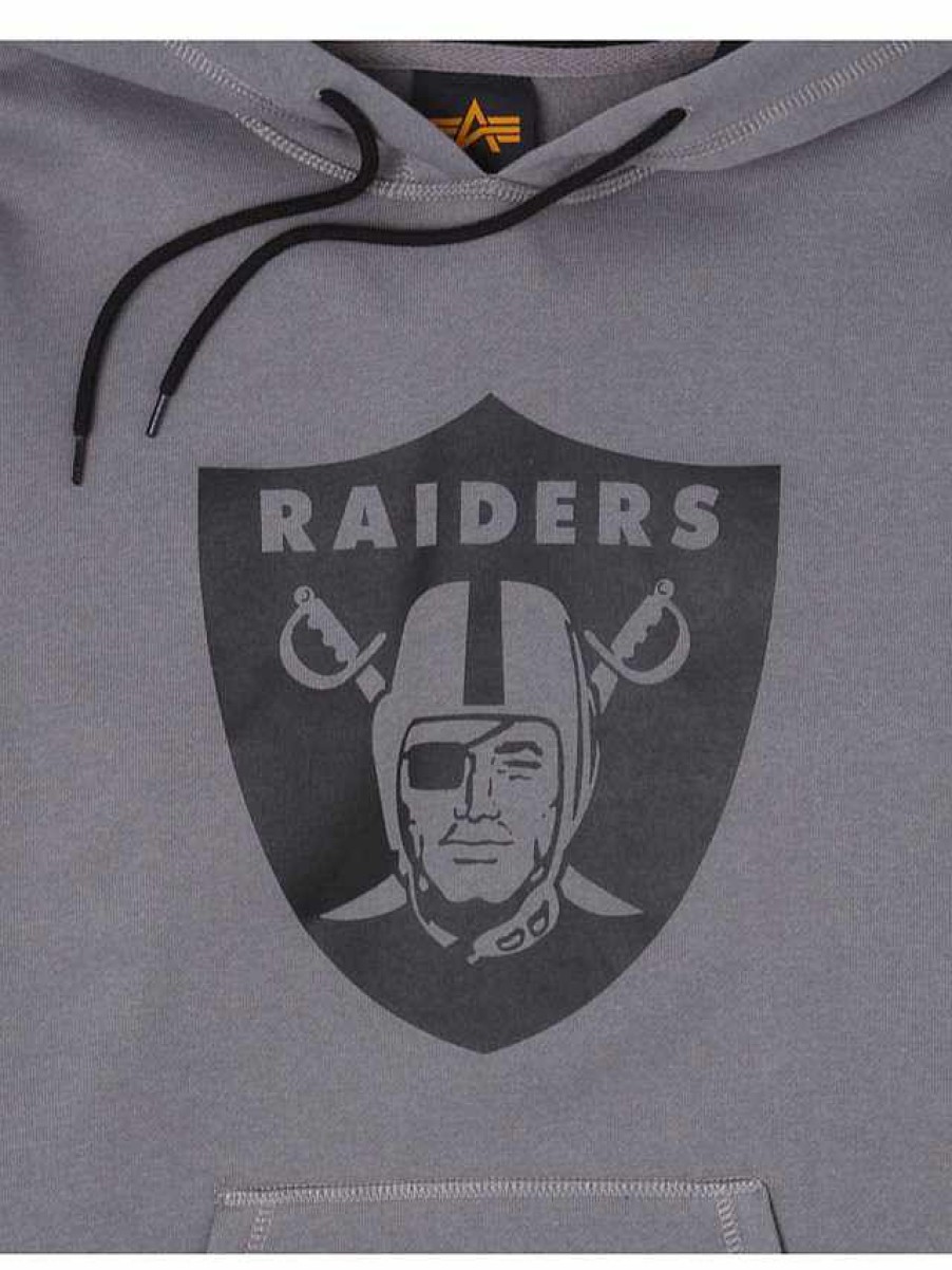 Nfl Alpha Industries Nfl X Alpha X New Era - Hoodies | Las Vegas Raiders X Alpha X New Era Hoodie Gray