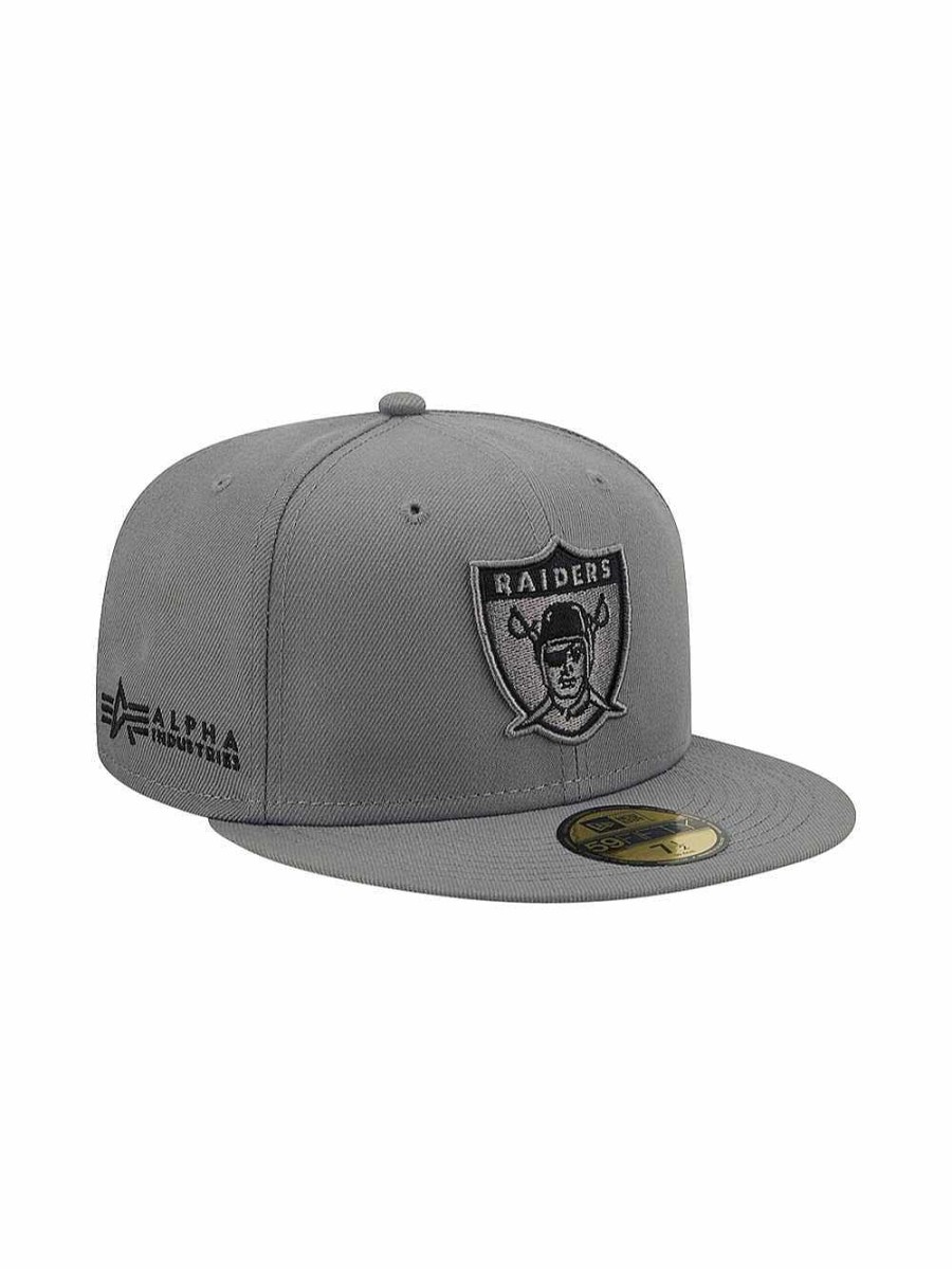Nfl Alpha Industries Nfl X Alpha X New Era - Caps | Las Vegas Raiders X Alpha X New Era 5950 Fitted Cap (Historic Logo) Gray