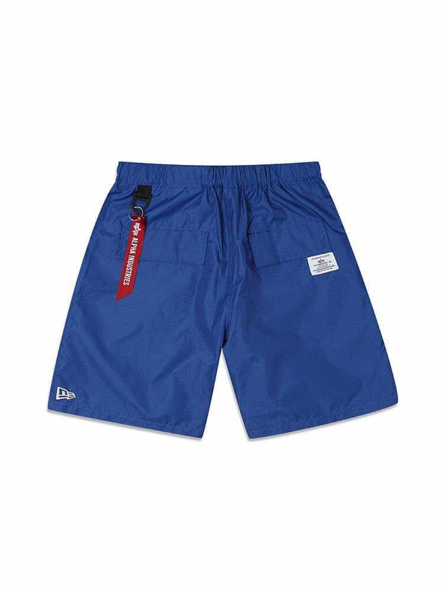 Nba Alpha Industries Nba X Alpha X New Era - Hoodies, Tees, & Shorts | New York Knicks X Alpha X New Era Nylon Shorts Blue
