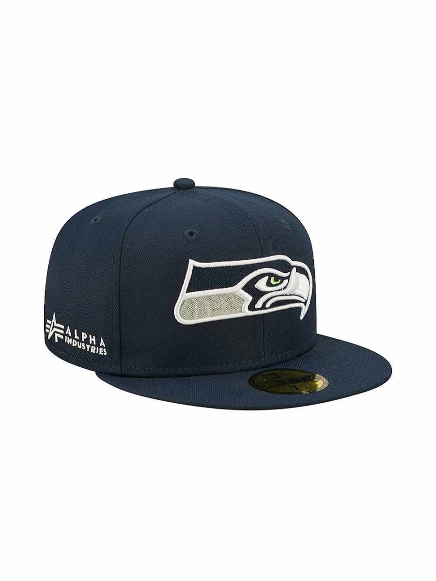 Nfl Alpha Industries Nfl X Alpha X New Era - Caps | Seattle Seahawks X Alpha X New Era 59Fifty Fitted Cap Dark Blue