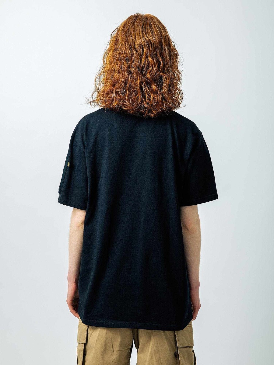 Men Alpha Industries T-Shirts | Gramicci X Alpha Cotton Cigar Pocket Tee Black