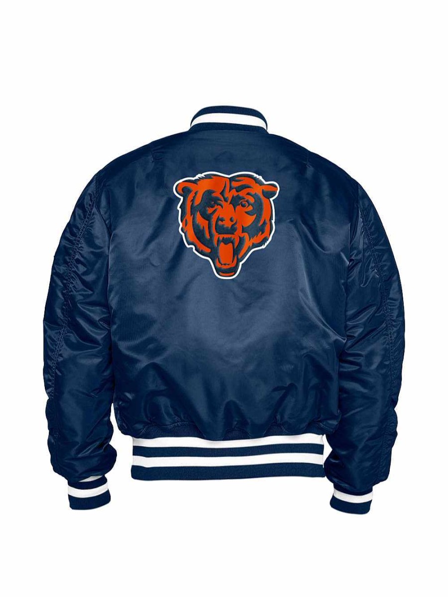 Nfl Alpha Industries Nfl X Alpha X New Era - Bomber Jackets | Chicago Bears X Alpha X New Era Ma-1 Bomber Jacket Replica Blue