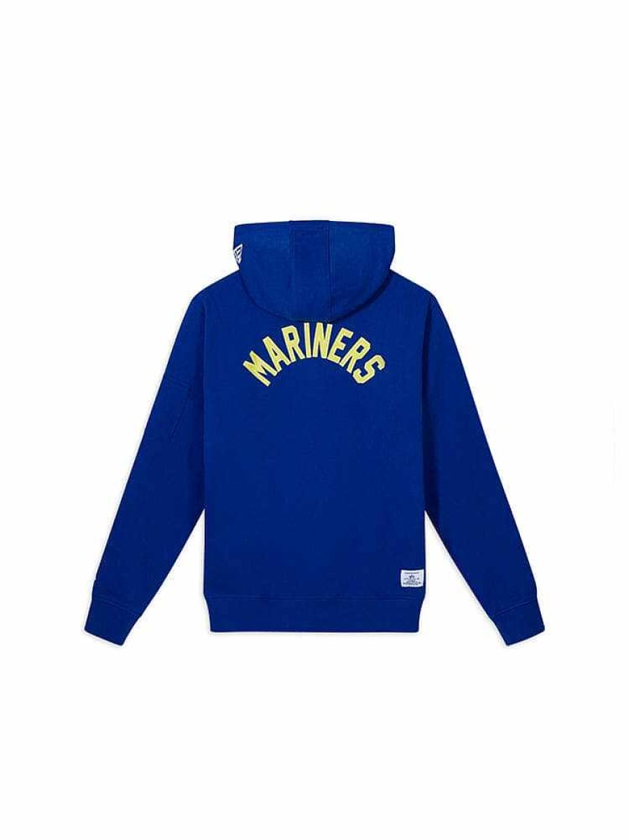 Mlb Alpha Industries Mlb X Alpha X New Era - Hoodies, Tees, & Shorts | Seattle Mariners X Alpha X New Era Hoodie Blue