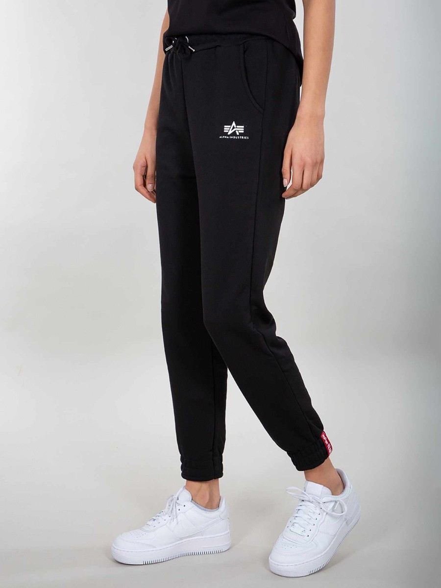 Women Alpha Industries Pants | Basic Jogger Small Logo W Black