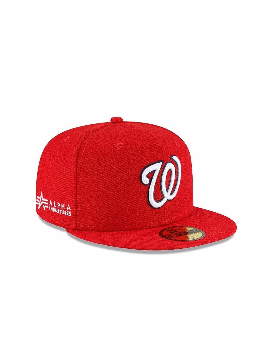 Mlb Alpha Industries Mlb X Alpha X New Era - Caps | Washington Nationals X Alpha X New Era 59Fifty Fitted Cap Red