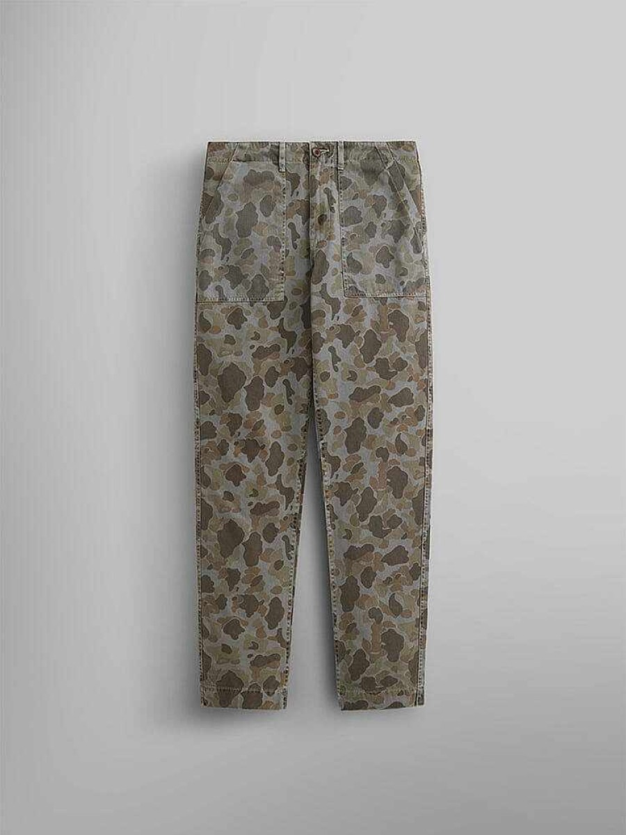 Men Alpha Industries Pants + Shorts | Fatigue Battlewash Pant Brown Frogskin Camo
