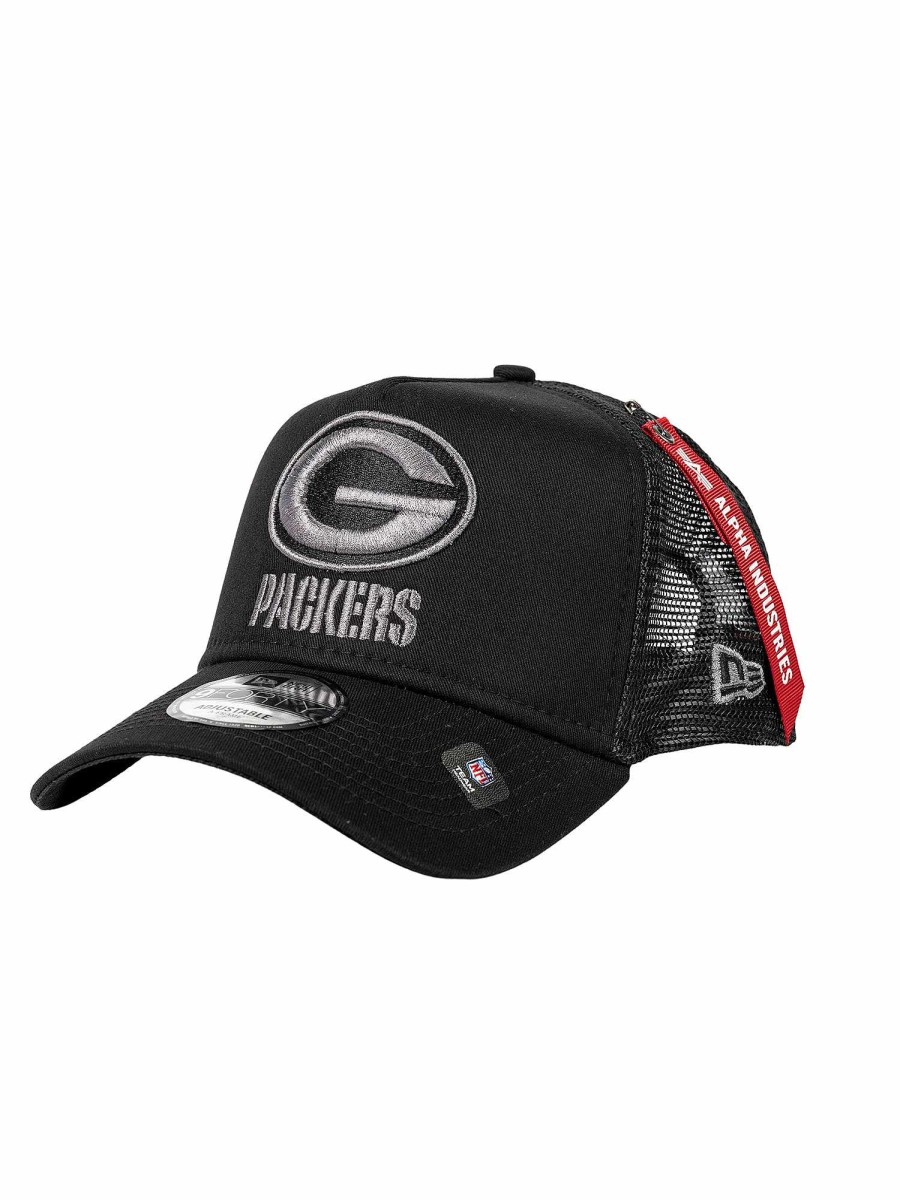 Nfl Alpha Industries Nfl X Alpha X New Era - Caps | Green Bay Packers X Alpha X New Era 940 Cap Black