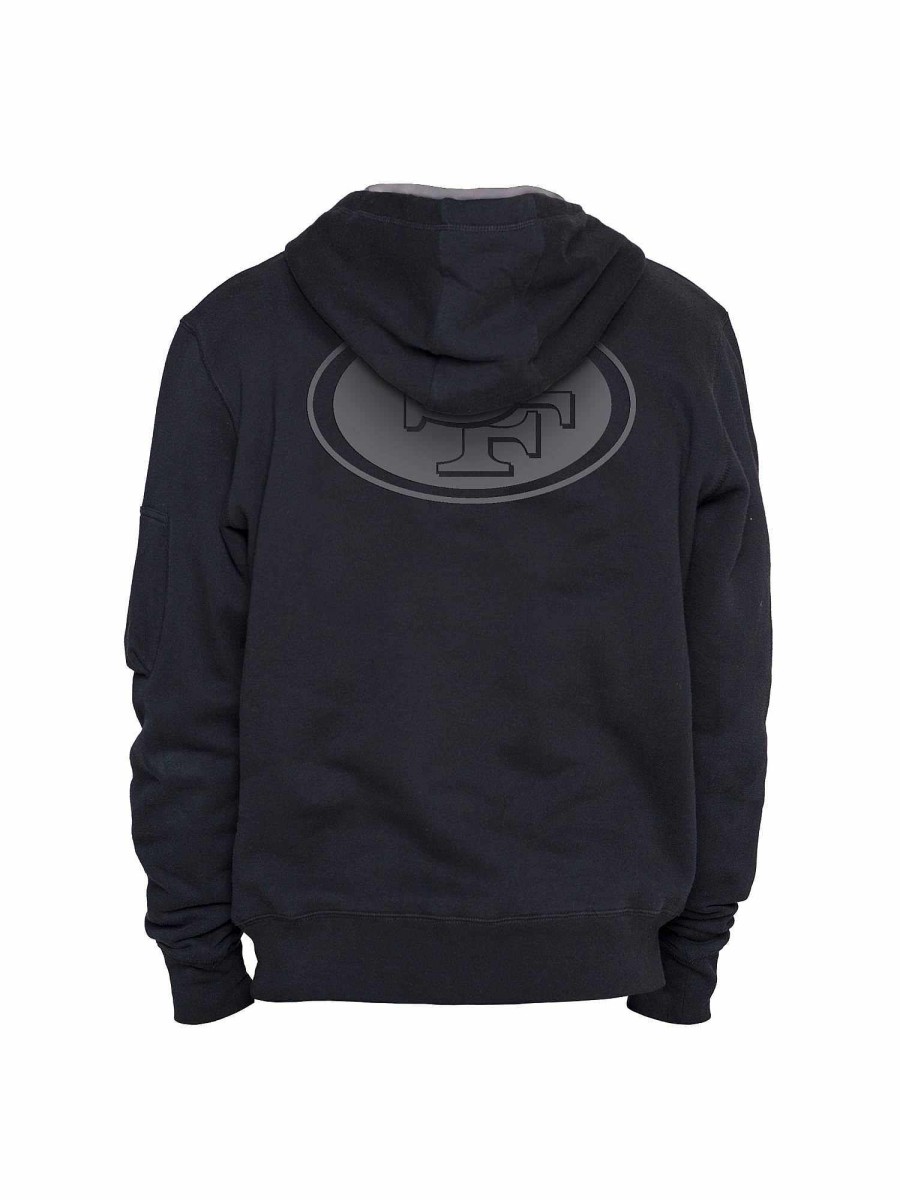 Nfl Alpha Industries Nfl X Alpha X New Era - Hoodies | San Francisco 49Ers X Alpha X New Era Hoodie Black
