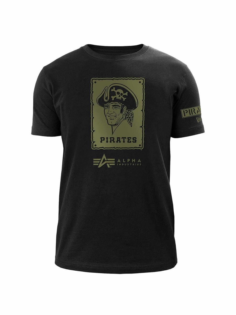 Mlb Alpha Industries Mlb X Alpha X New Era - Tees | Pittsburgh Pirates X Alpha X New Era T-Shirt Black