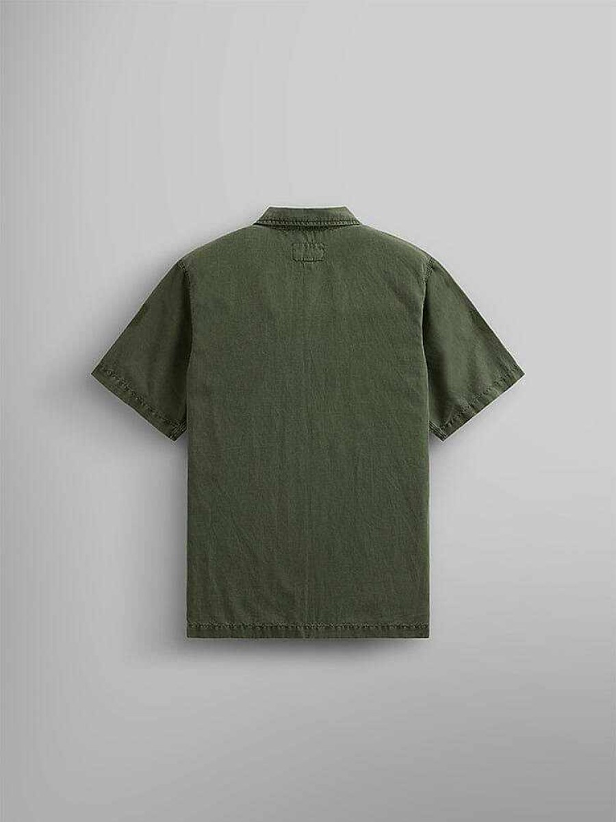Men Alpha Industries Outerwear | Short Sleeve Washed Fatigue Shirt Jacket