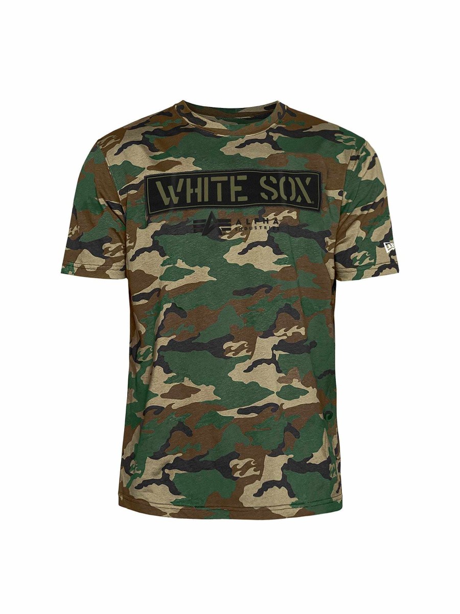 Mlb Alpha Industries Mlb X Alpha X New Era - Hoodies, Tees, & Shorts | Chicago White Sox X Alpha X New Era T-Shirt Camo